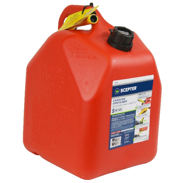 Flo n' go FG4G511 Gas Can, 5 gal Capacity, Polypropylene, Red