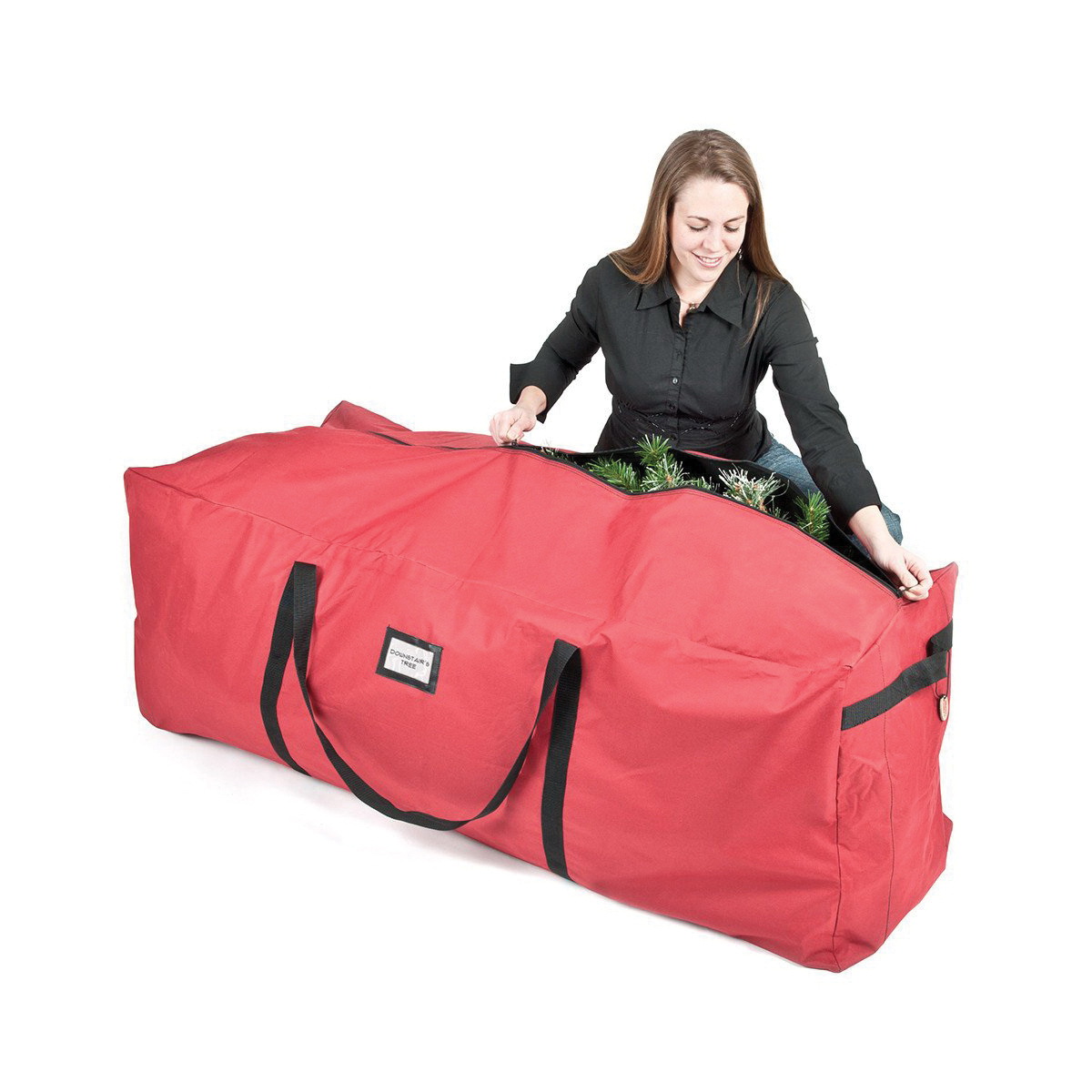 Treekeeper SB-10133 Tree Storage Bag, 59 in L, 27 in W, Polyester, Red - 5