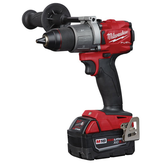 Milwaukee M18 FUEL 2804-22 Hammer Drill Kit, Battery Included, 18 V, 5 Ah, 1/2 in Chuck, Ratcheting Chuck - 3
