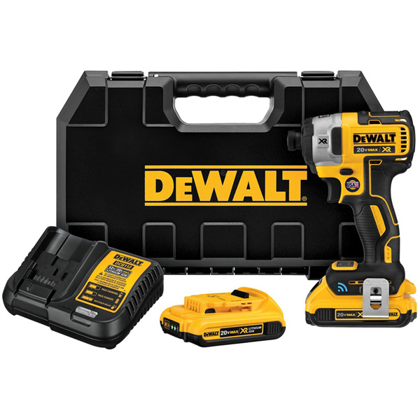 DCF888D2 Impact Driver Kit, Battery Included, 20 V, 2 Ah, 1/4 in Drive, Hex Drive, 3800 ipm