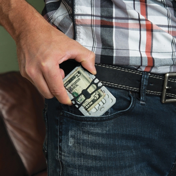FMT2-01-R7 Multi-Tool Wallet, 7-Function, Stainless Steel