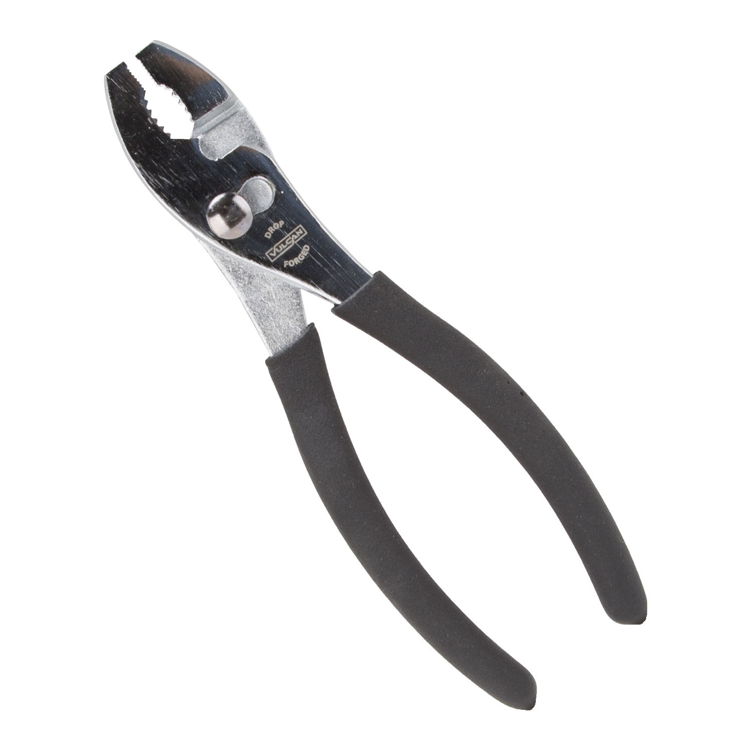 JL-NP004 Slip Joint Pliers, 8 in OAL, 1-1/4 in Jaw Opening, Black Handle, Non-Slip Grip Handle, 1-1/4 in W Jaw