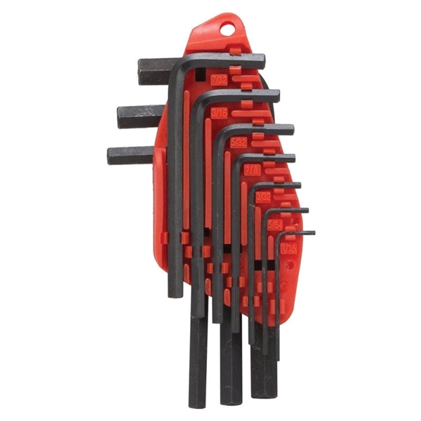TW-050-04 Short Arm Hex Key Set, 10-Piece, Black