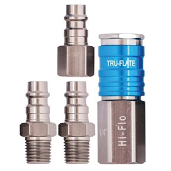 HI FLO 13-903 Coupler and Plug Kit, 1/4 in, Aluminum