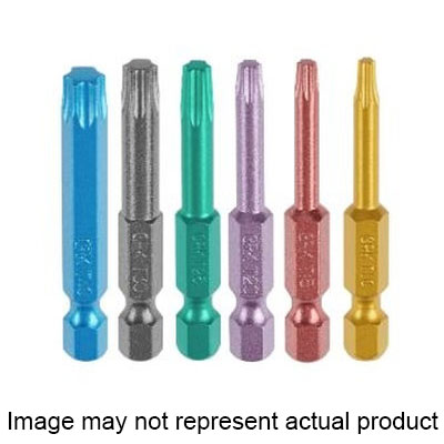 187427 Drive Bit, T15 Drive, Star Drive, Hex Shank, 2 in L, Steel