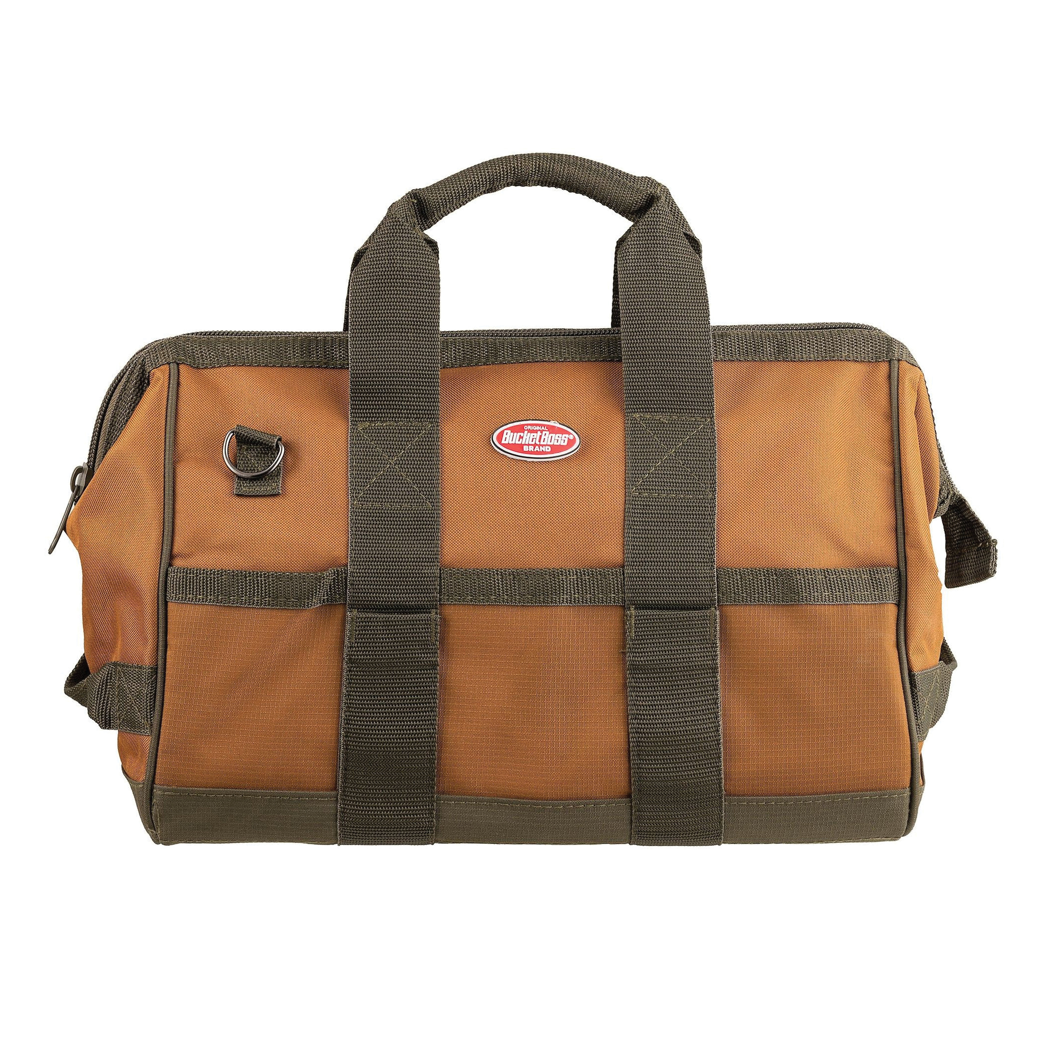 Original Series 60016 Gatemouth Tool Bag, 16 in W, 9 in D, 12 in H, 16-Pocket, 600D Polyester, Brown