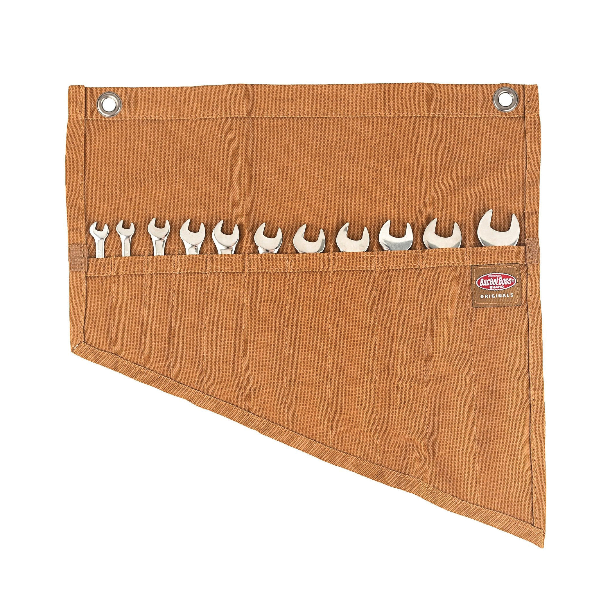 Original Series 70003 Wrench Roll, 18 in W, 17-1/2 in H, 11-Pocket, Duckwear Canvas, Brown
