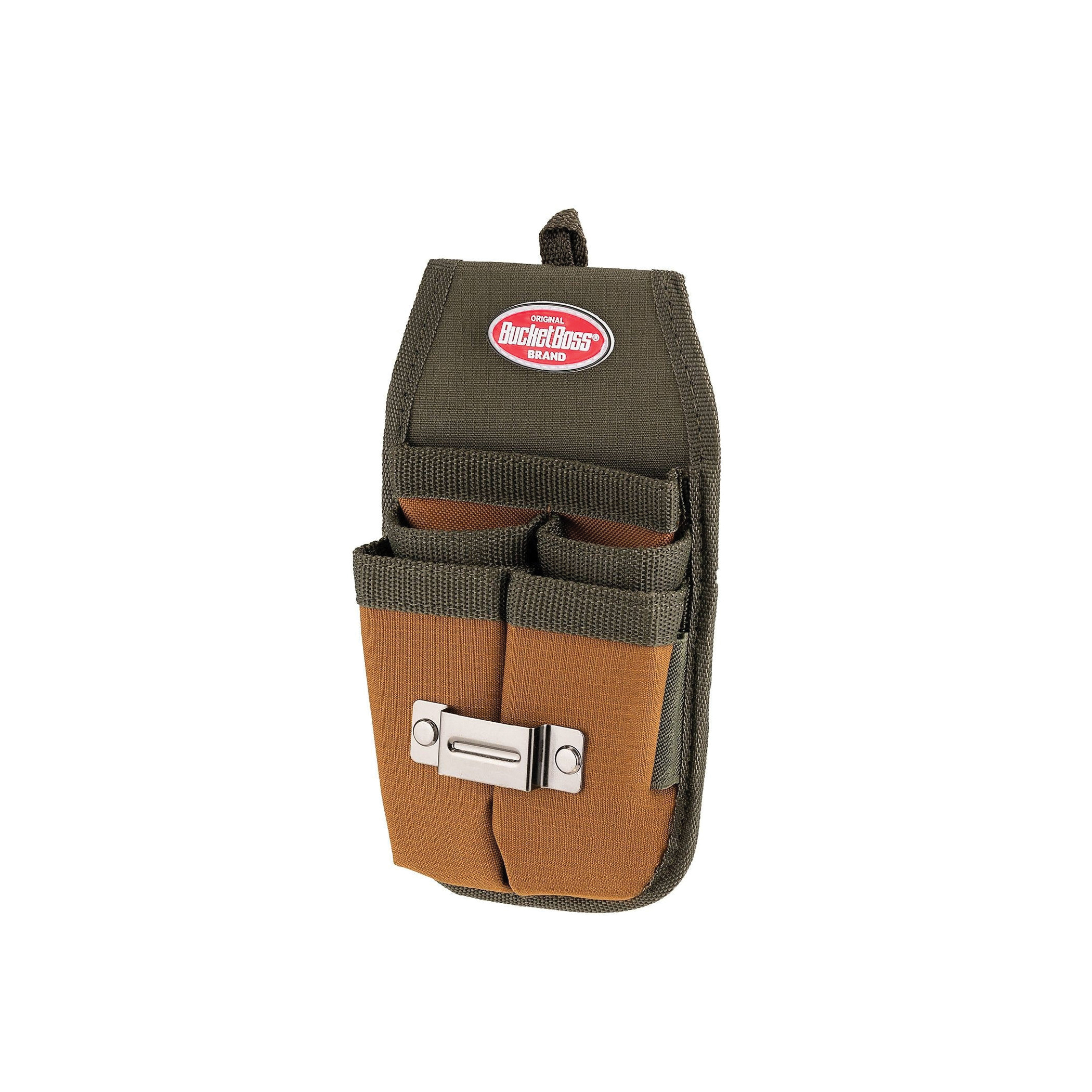 Bucket Boss 54184 Four-Barrel Sheath, 5-Pocket, 600D Polyester, Brown/Green, 4-1/2 in W, 9 in H, 2 in D - 4
