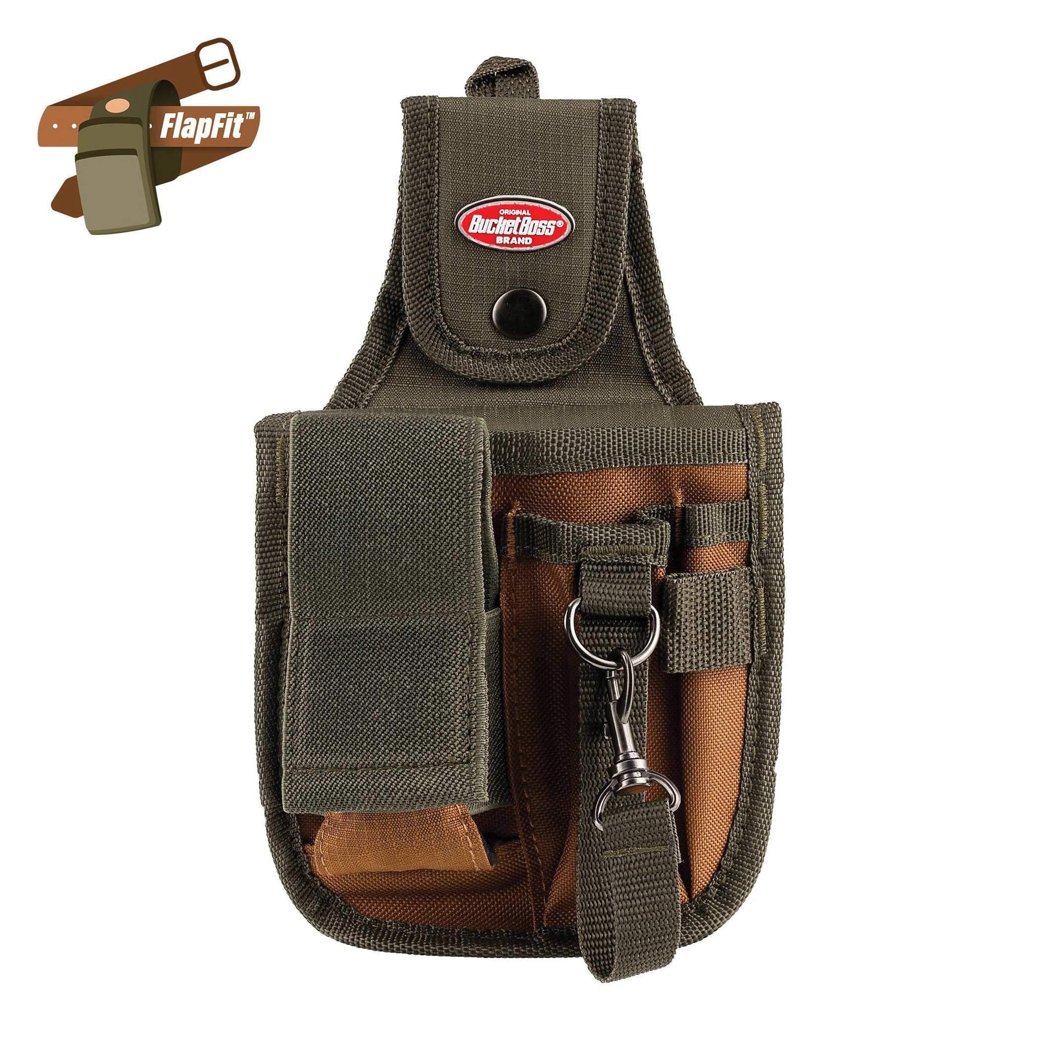 54120 Rear Guard Pouch, 5-Pocket, 600D Polyester, Brown/Green, 6 in W, 10 in H, 1-1/2 in D