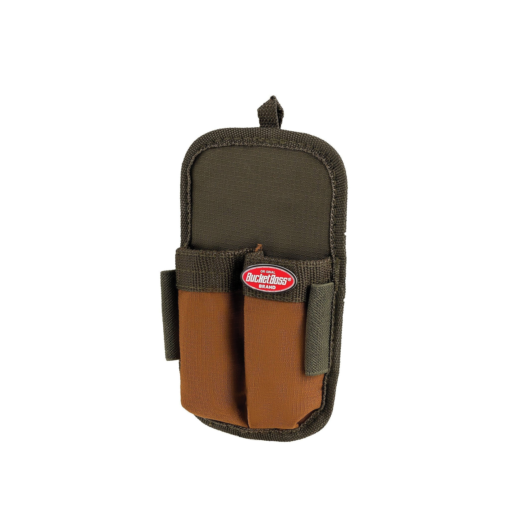 Bucket Boss 54180 Double-Barrel Sheath, 2-Pocket, 600D Polyester, Brown/Green, 4 in W, 7 in H, 1-1/2 in D - 3