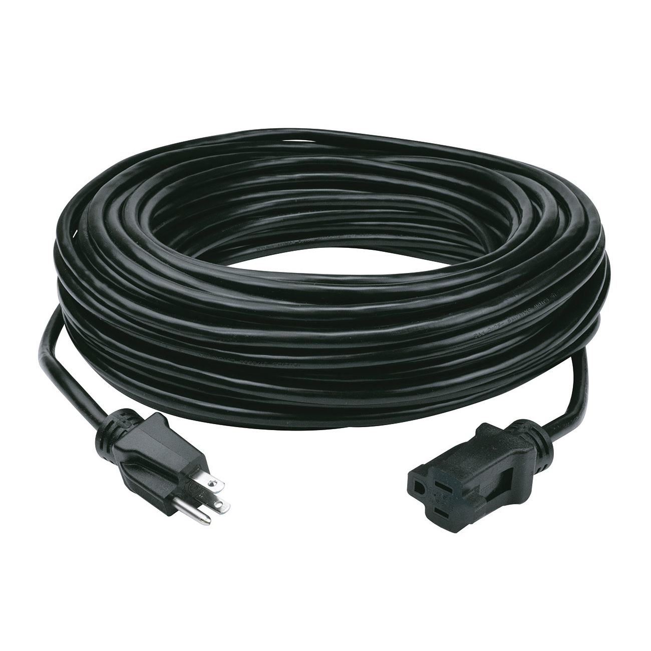 PowerZone OR532735 Extension Cord, 100 ft L, Black