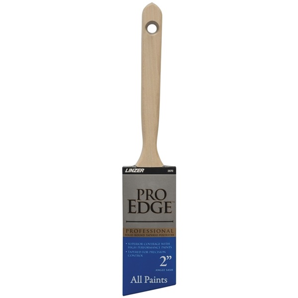 2870-2 Paint Brush, Wood Handle, 2 in W, Extra Soft Brush, Polyester Bristle, Angle Sash Handle