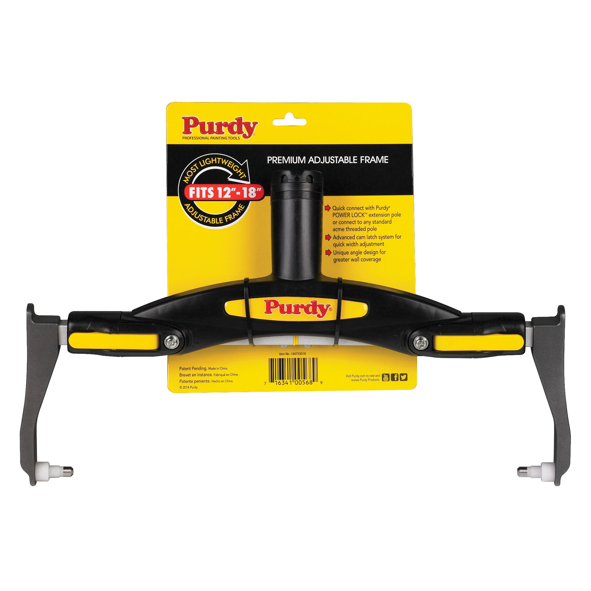 Revolution 14A753018 Roller Frame, 12 to 18 in L Roller, Plastic Handle, Ergonomic, Universal Threaded Handle