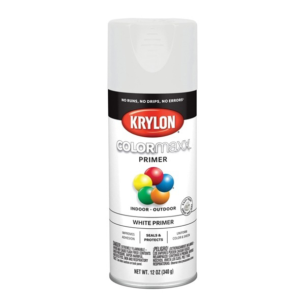 Spray Primer, Krylon, Colormaxx, White, 12 oz - 1