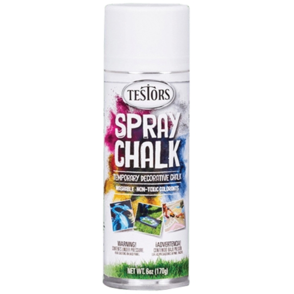 Testors 307587 Chalk Spray Paint, Flat/Matte, White, 6 oz, Can