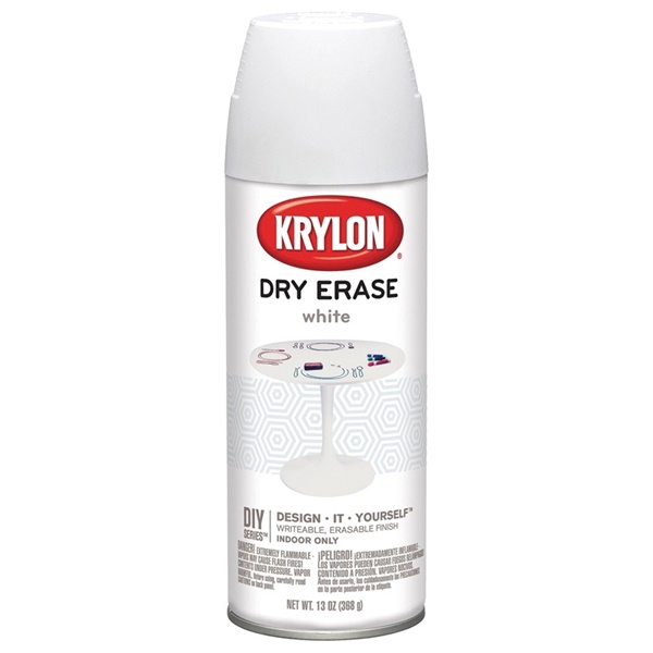 K03942000 Dry Erase Spray Paint, White, 11.5 oz