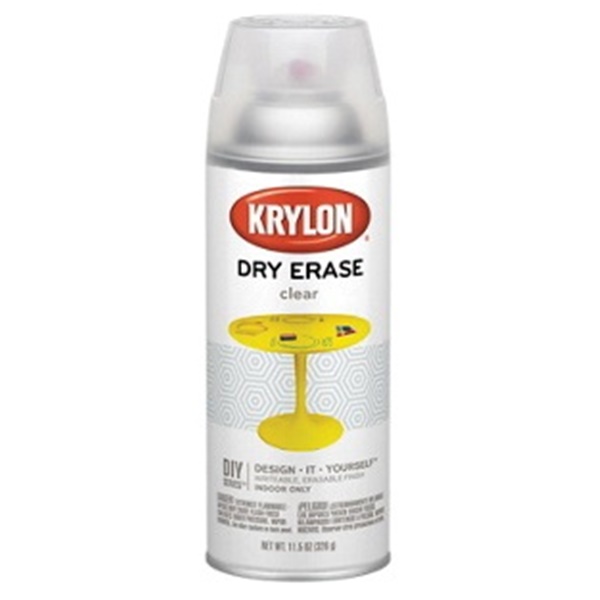 Krylon K03940000 Dry Erase Spray Paint, Clear, 11.5 oz