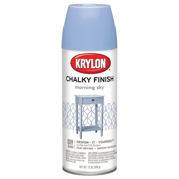 Krylon K04110000 Chalk Spray Paint, Matte, Morning Sky, 12 oz, Can