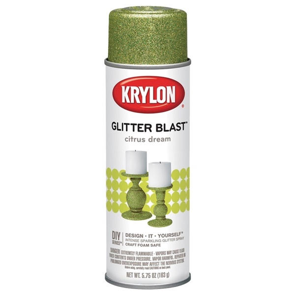 K03808A00 Craft Spray Paint, Glitter, Citrus Dream, 5.75 oz, Can