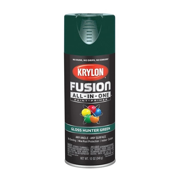 K02789007 Spray Paint, Gloss, Hunter Green, 12 oz, Can