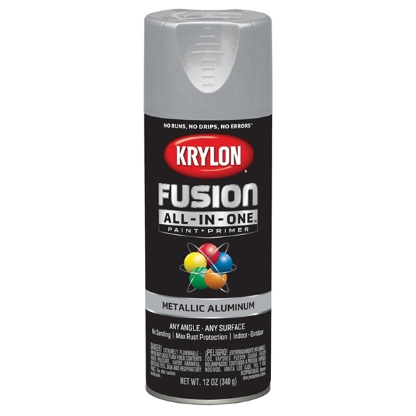 K02766007 Spray Paint, Metallic, Aluminum, 12 oz, Can