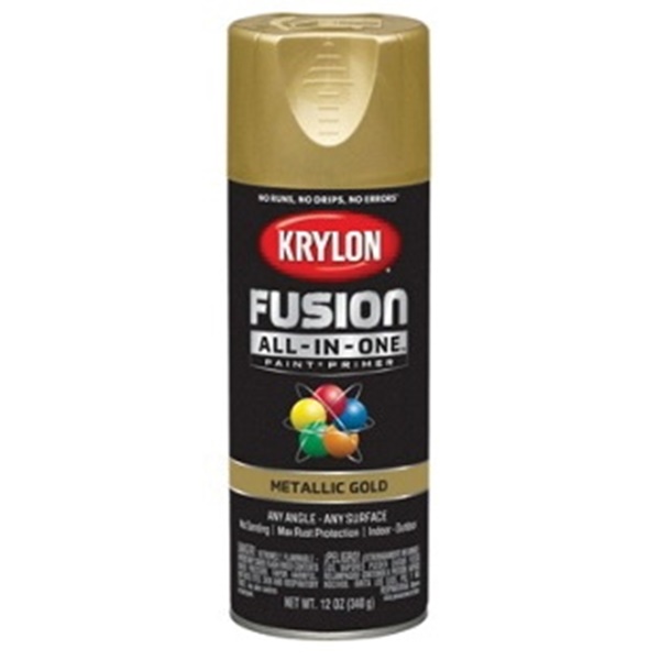 K02770007 Spray Paint, Metallic, Gold, 12 oz, Can