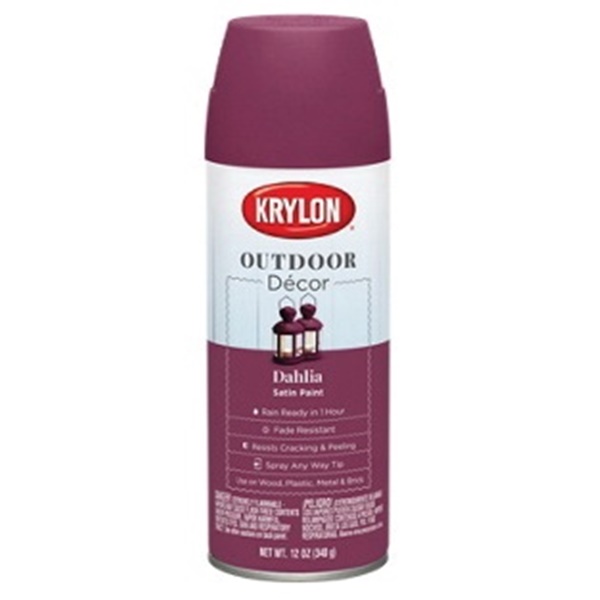 Krylon K09327000 Enamel Spray Paint, Satin, Dahlia, 12 oz, Can