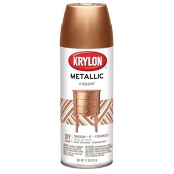 K02203007 Metallic Spray Paint, Metallic, Copper, 12 oz, Can