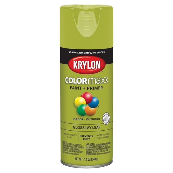 K05525007 Enamel Spray Paint, Gloss, Ivy Leaf, 12 oz, Can