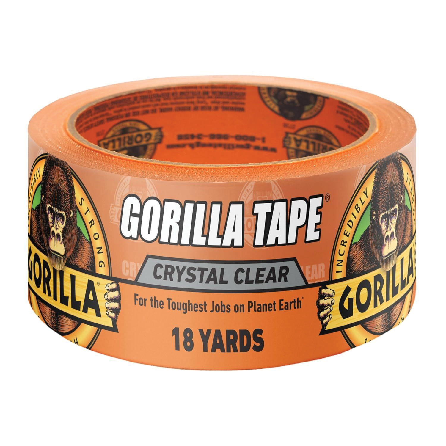 6060002 Tape, 18 yd L, 1.88 in W, Ethylene Copolymer Backing, Crystal Clear