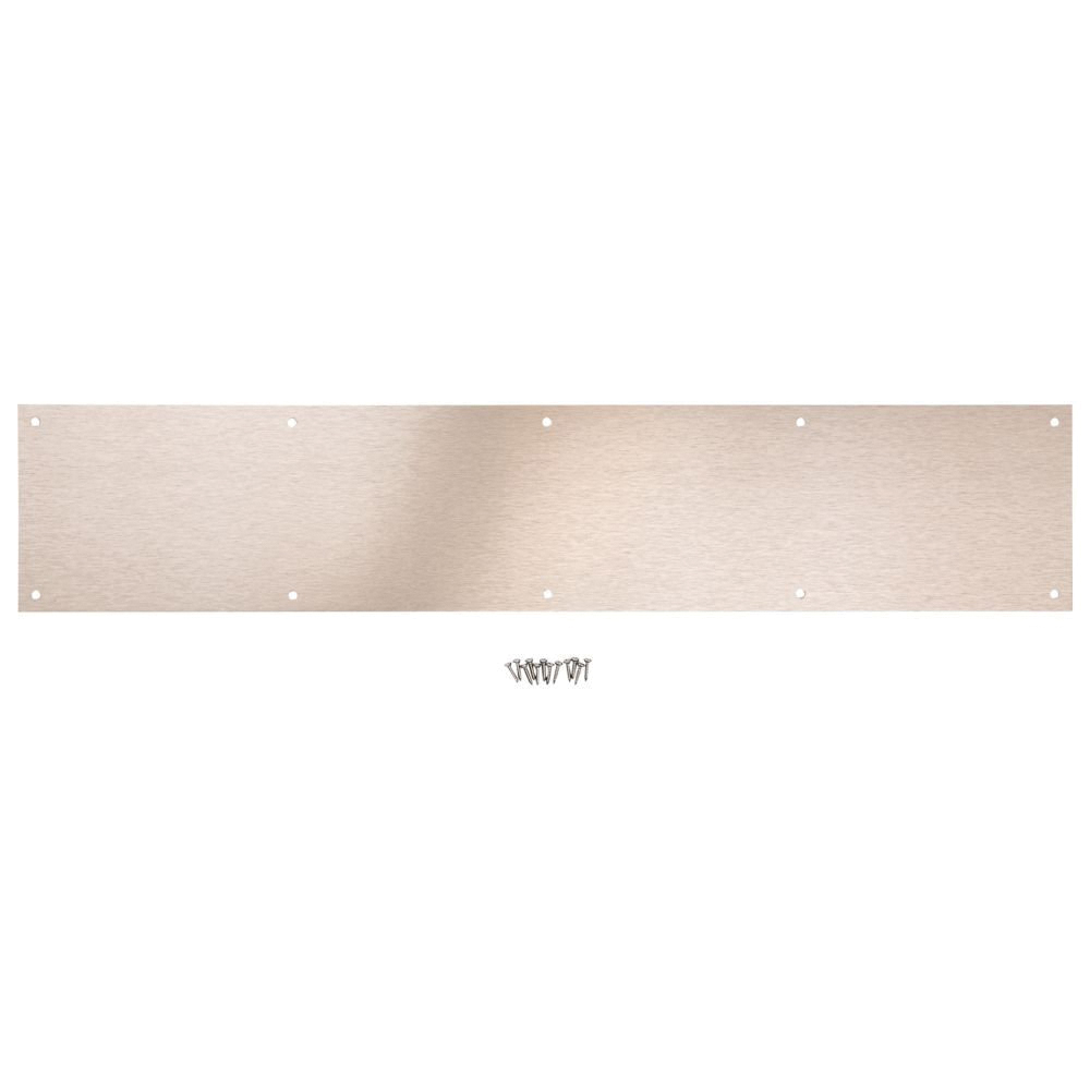 National Hardware N270-314 Kick Plate, 30 in L, 6 in W, Aluminum, Satin Nickel - 2