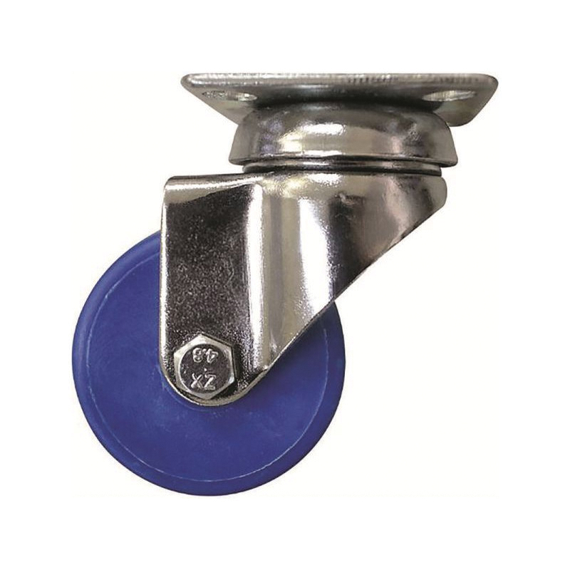 6272 Color Designer Caster, 2 in Dia Wheel, 1 in W Wheel, Polypropylene Wheel, Blue, 88 lb