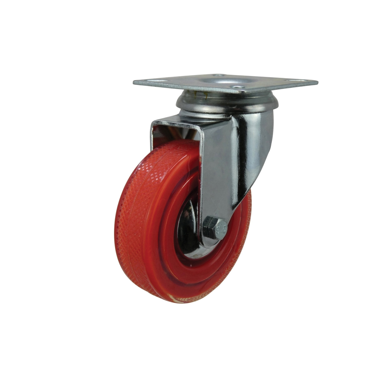 6266 Color Designer Caster, 3 in Dia Wheel, 2 in W Wheel, Polyurethane Wheel, Red, 132 lb