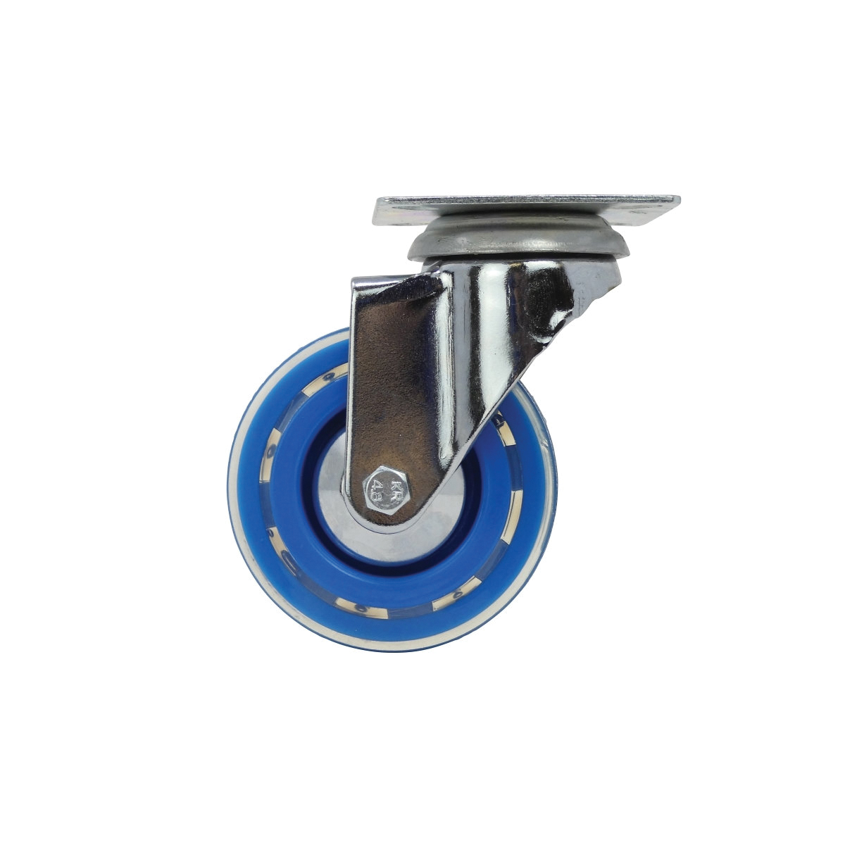 6267 Color Designer Caster, 3 in Dia Wheel, 3 in W Wheel, Polyurethane Wheel, Blue, 132 lb