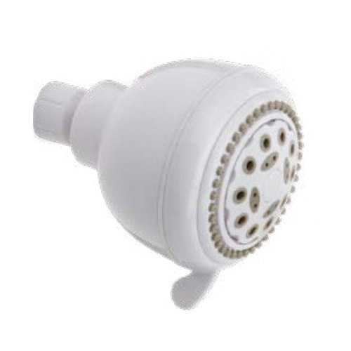K701WH Shower Head, Round, 1.8 gpm, 5 -Spray Function, 3.35 in Dia
