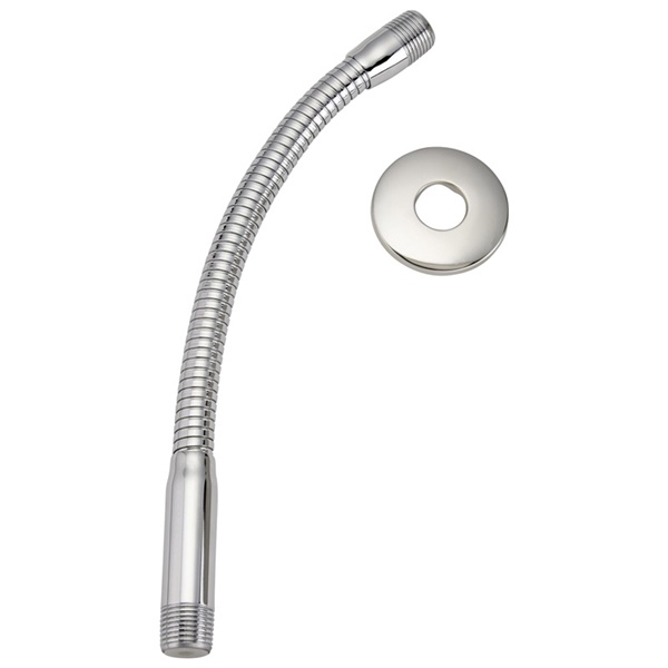 K780CP Shower Arm and Flange, 11-1/2 in L, Stainless Steel, Polished Chrome-Plated