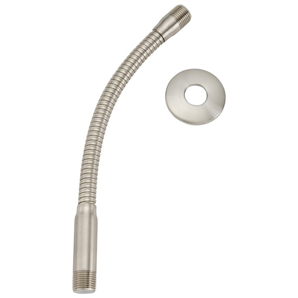 K780BN Shower Arm and Flange, 11-1/2 in L, Stainless Steel, Brushed Nickel-Plated