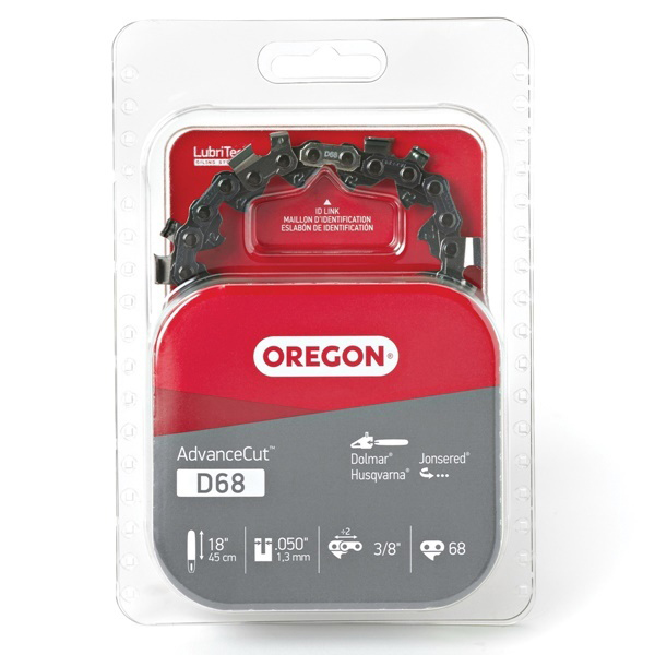 AdvanceCut Series D68 Chainsaw Chain, 72TXL Chain, 18 in L Bar, 0.05 in Gauge, 3/8 in TPI/Pitch, 68-Link