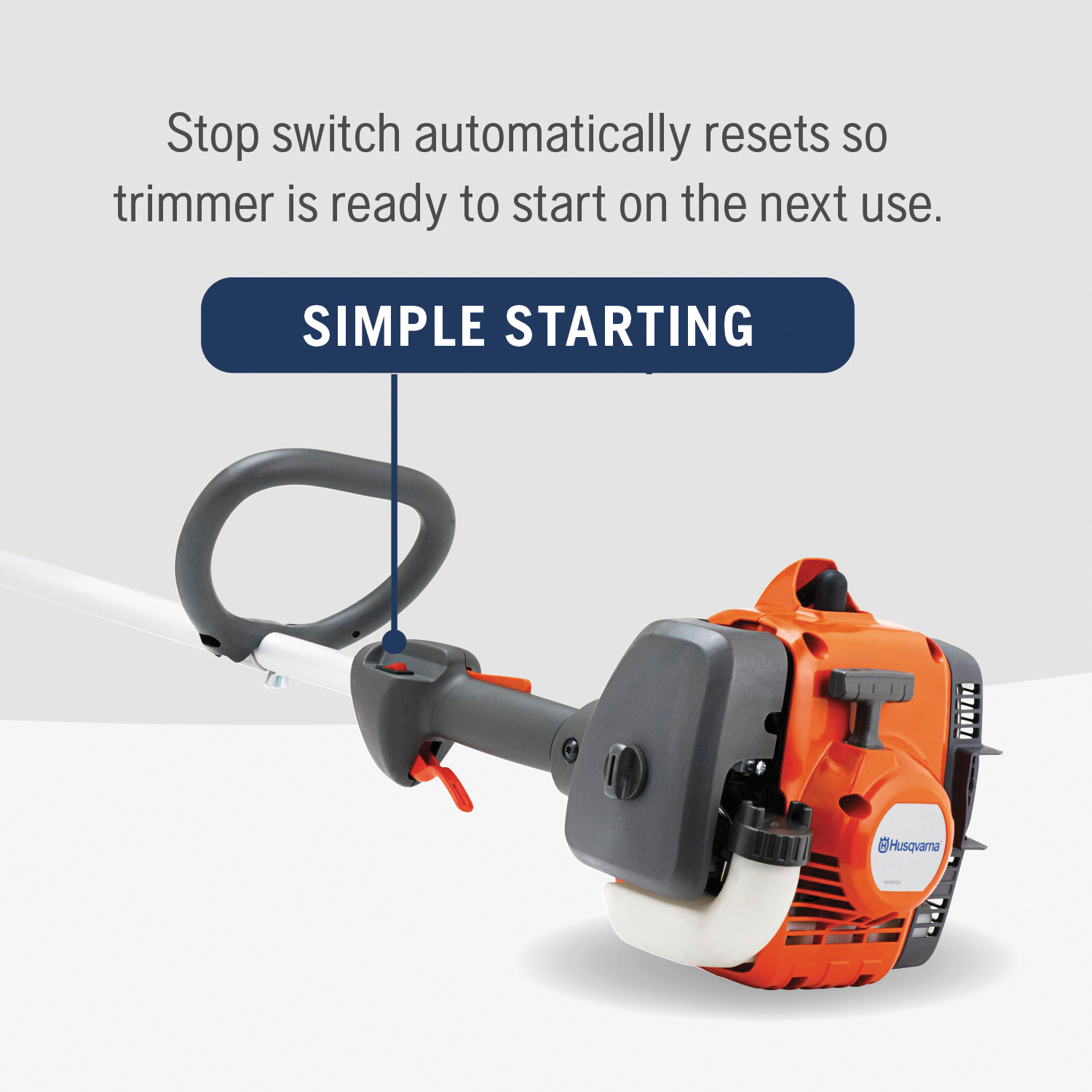 Husqvarna 966712701 String Trimmer, 0.8 hp, 21.7 cc Engine Displacement, 2-Cycle Engine, Comfort-Grip Handle