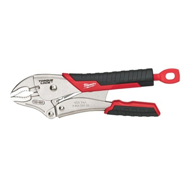 Torque Lock 48-22-3410 Locking Plier, 10 in OAL, 2 in Jaw Opening, Black/Red Handle, Comfort Grip Handle