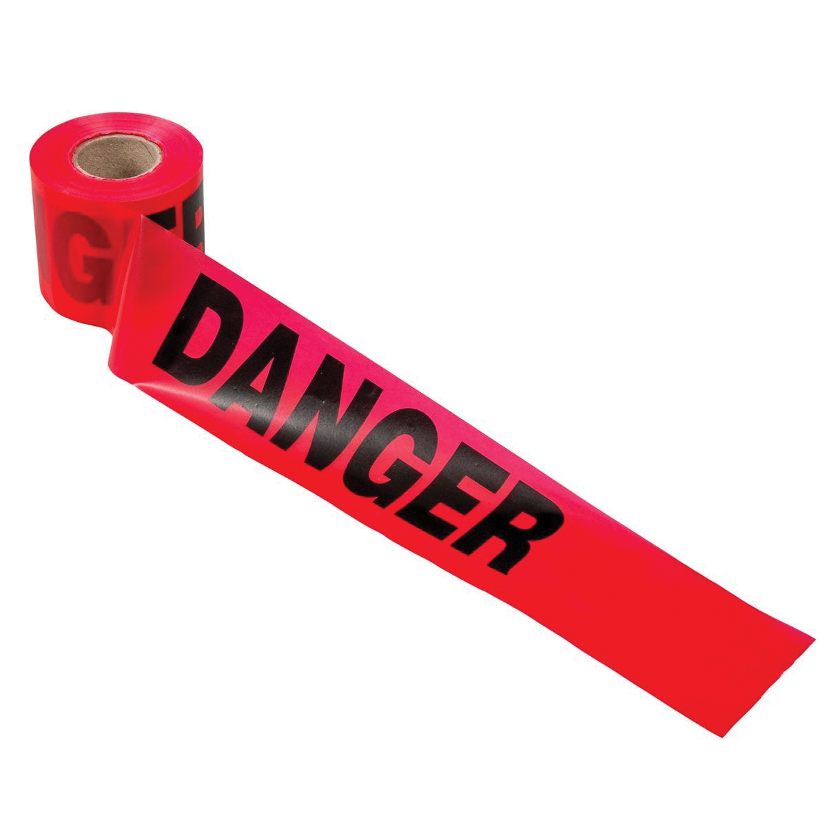 16103 Safety Barricade Tape, 300 ft L, 3 in W, Red, Polyethylene