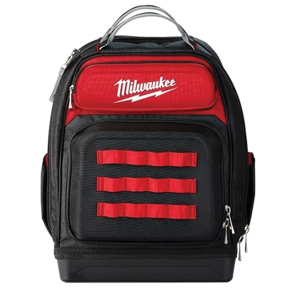 48-22-8201 Ultimate Jobsite Backpack, 18 in W, 9.44 in D, 20.4 in H, 48-Pocket, Polyester, Red