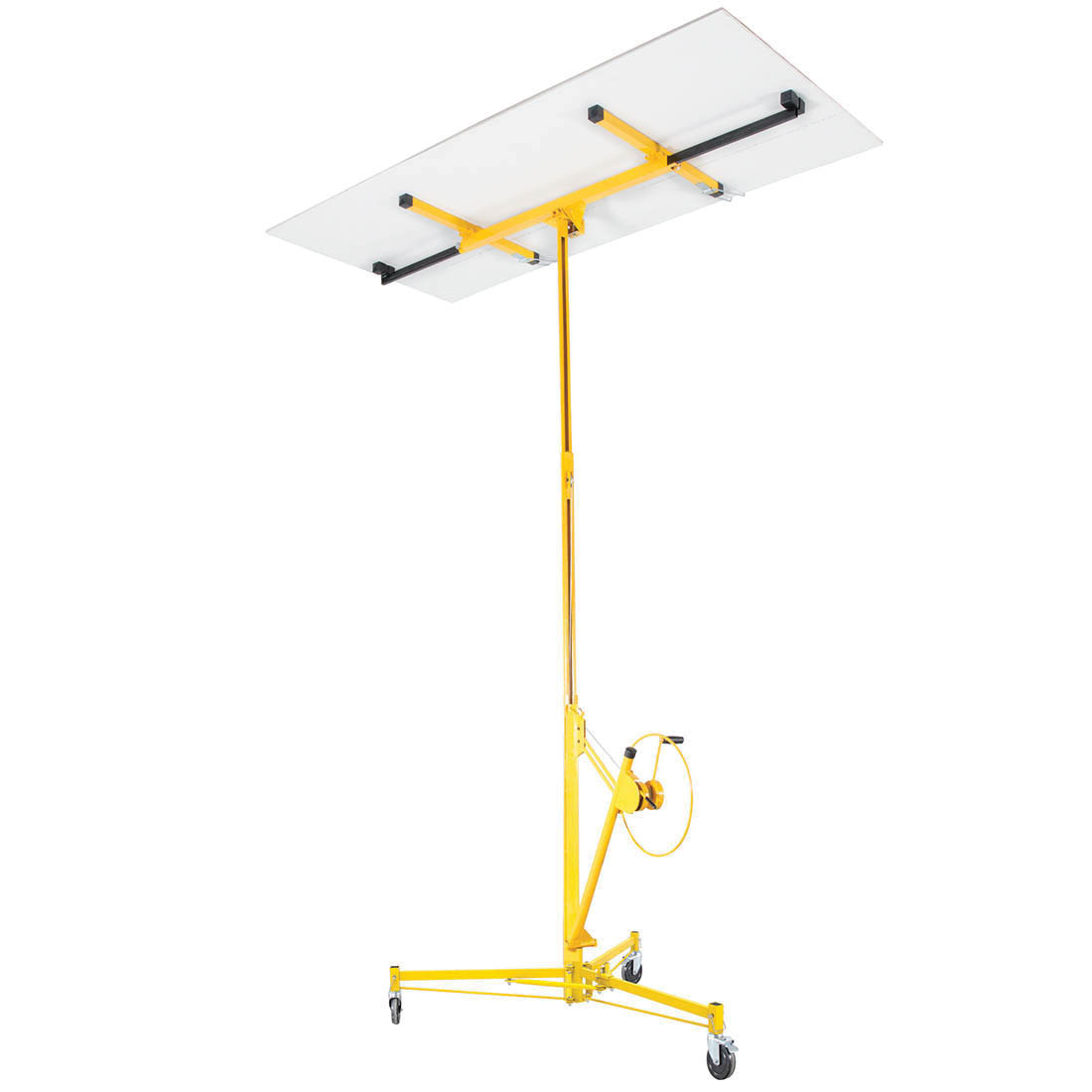 Metaltech Jobsite I-IDPL Drywall and Panel Lift, 150 lb, Steel, Yellow, 48.4 in L, 57.9 in W, 57 in H - 2