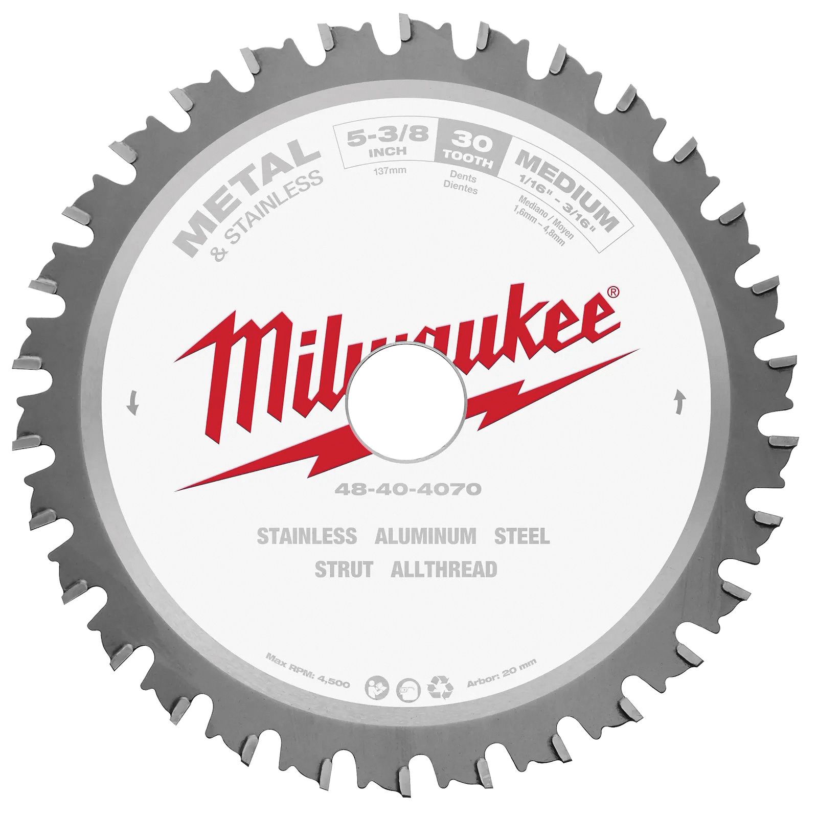 48-40-4520 Circular Saw Blade, Metal, 8 in Dia, 5/8 in Arbor, 50-Teeth, Cement Cutting Edge