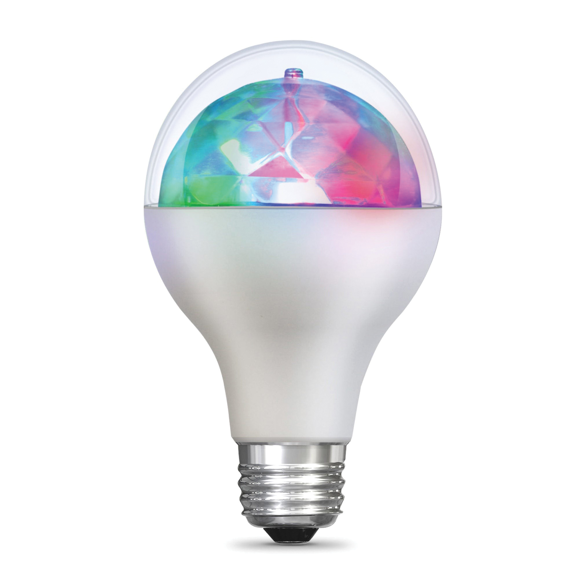 Feit Electric DISCO1/LED LED Disco Bulb, Specialty, A23 Lamp, 40 W Equivalent, E26 Medium Lamp Base, Dimmable, White