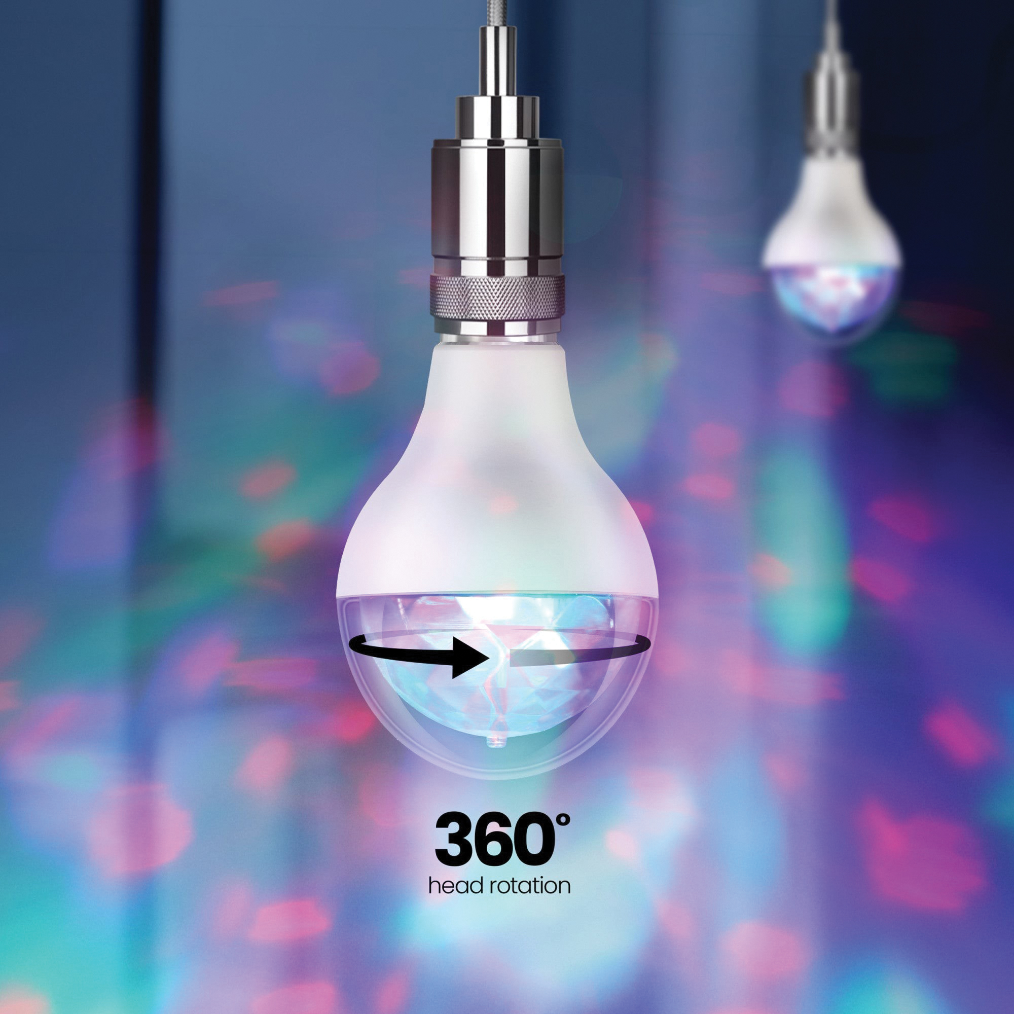 Feit Electric DISCO1/LED LED Disco Bulb, Specialty, A23 Lamp, 40 W Equivalent, E26 Medium Lamp Base, Dimmable, White
