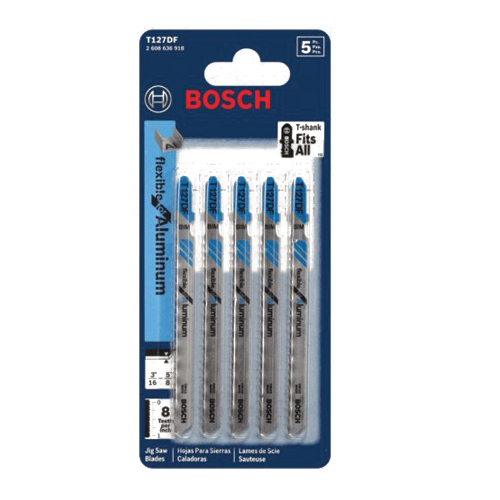 Jig Saw Blade, Bosch, 0.3 in W, 4 in L, 8 TPI, 5PK - 1