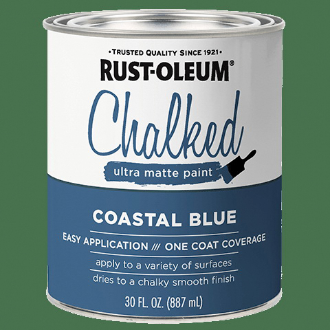 Rust-Oleum 329207 Chalk Spray Paint, Ultra Matte Chalky, Coastal Blue, 30 oz, Can - 1