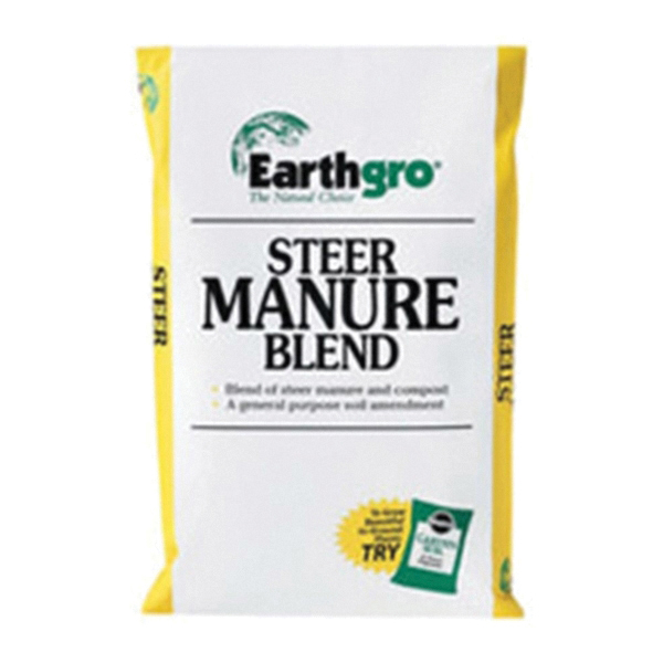Earthgro 71751185 Steer Manure Blend, Solid, Brown, Manure, 1 cu-ft Bag - 1