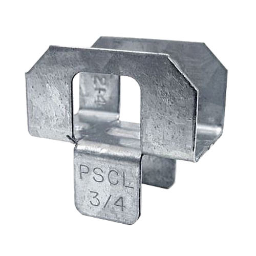 PSCL 3/4 Panel Sheathing Clip, 20 ga Thick Material, Steel, Galvanized